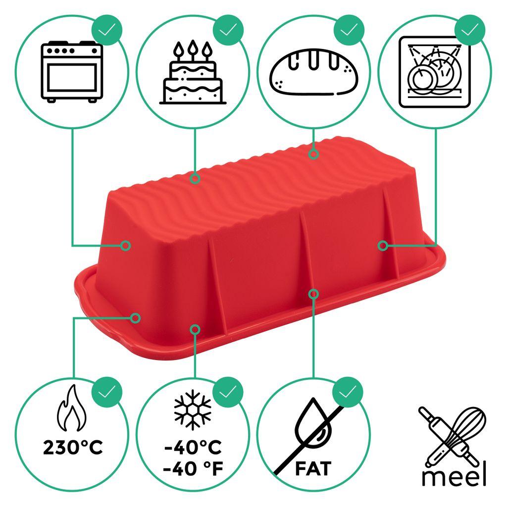 Brotbackform Silikon rot Details