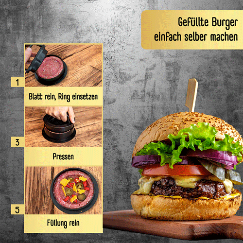 Gefüllter Burger-Patty