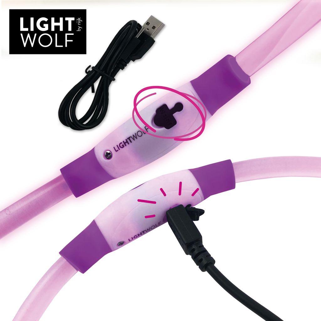 LED-Leuchthalsband per USB ladbar