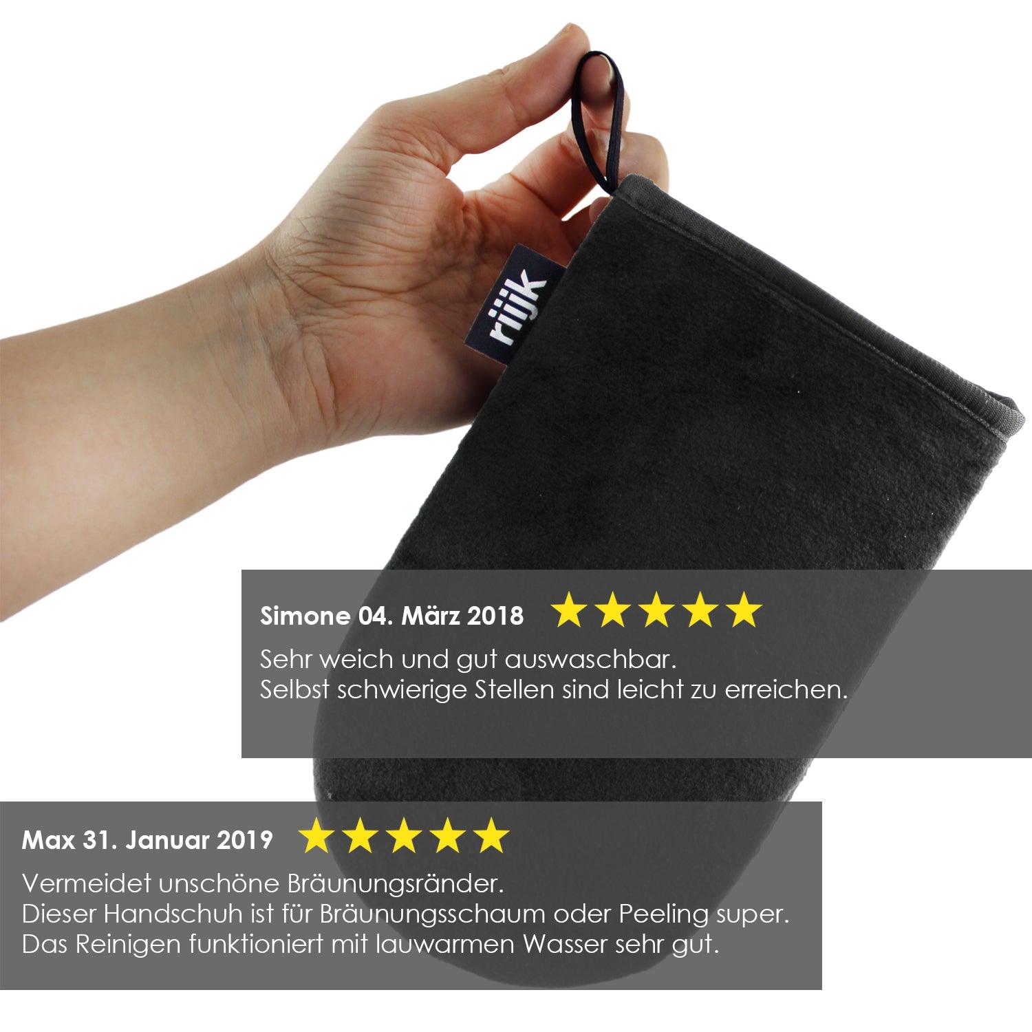 selbstbräuner handschuh waschen ▻ riijk® Bräunungscreme Handschuh ✓ Schwarz doppelseitig